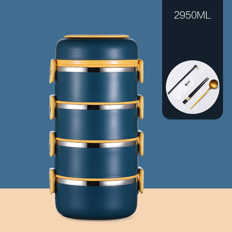 304 Stainless Steel Insulated Barrel Multi-layer Lunch Box - HD Wireless Product #20