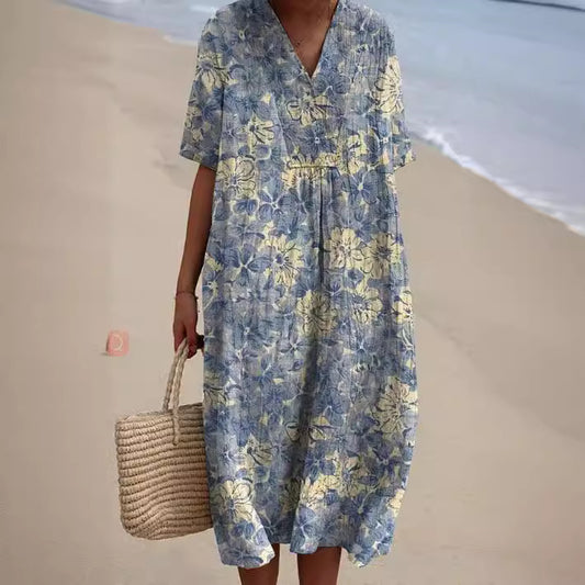 Women's Comfortable Loose Printed Long Dress 1c5041ad e505 4537 a763 efa810bcb798