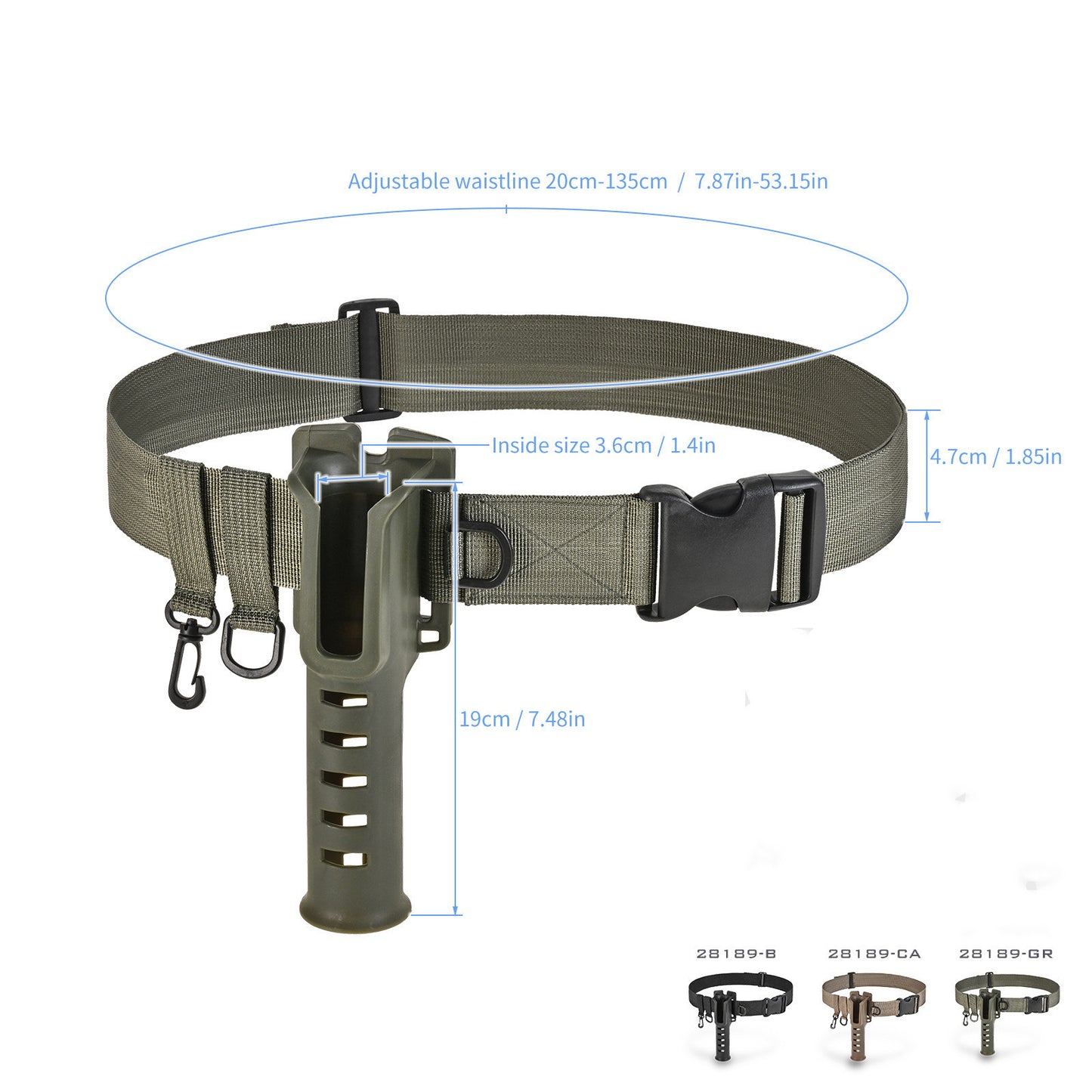 Fishing Rod Belt Bracket Fishing Waist Hanging Insertion Pole Barrel Holder Fishing Gear Hanging Buckle 1c505616 7958 4fdf a0