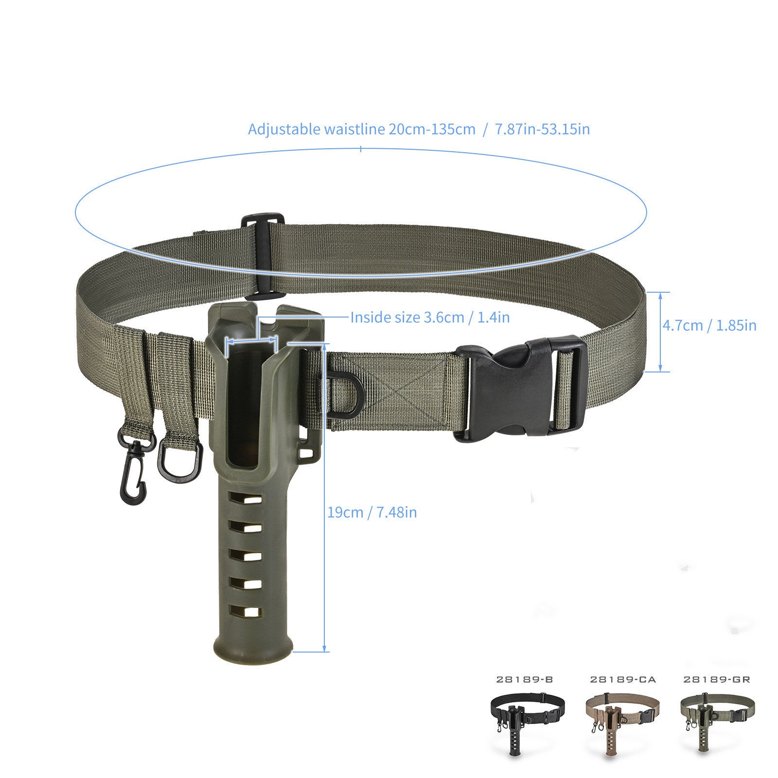 Fishing Rod Belt Bracket Fishing Waist Hanging Insertion Pole Barrel Holder Fishing Gear Hanging Buckle 1c505616 7958 4fdf a0