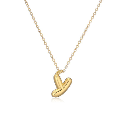 Copper Plated Gold 26 English Letters Pendant Necklace Niche Personality Clavicle Chain 1c5711a3 8d91 4b8f 9730 6f044bbf2b69