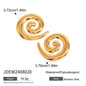 Stainless Steel Plated 18k Gold Threaded Earrings 1c572e80 468a 437d b50b f0f41246897e