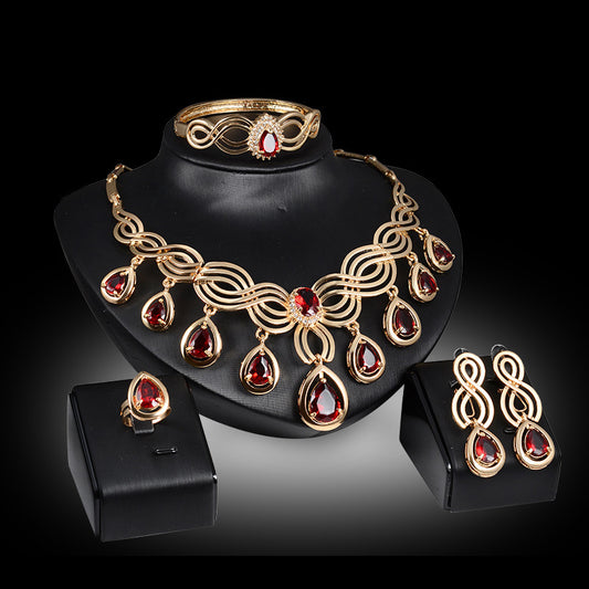 Set Jewelry Fashion Gems Necklace And Earrings Alloy Jewelry 1c82eb8d c11d 4401 8265 2a2ff0d73cd8