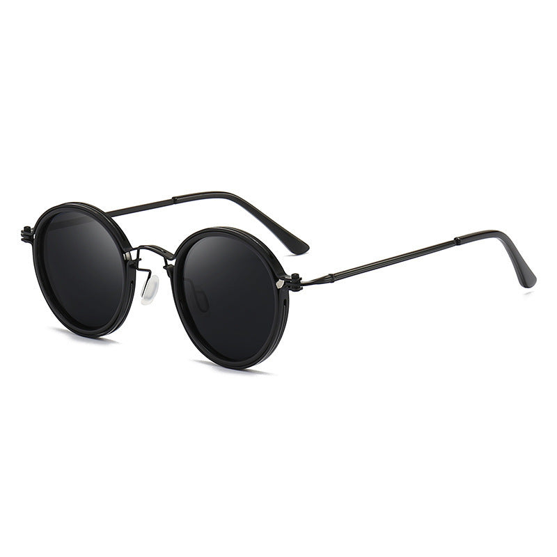 Sunscreen Retro Style Round Frame Metal Sunglasses 1c91a385 8194 4231 bbca aa3ef43b1d9a