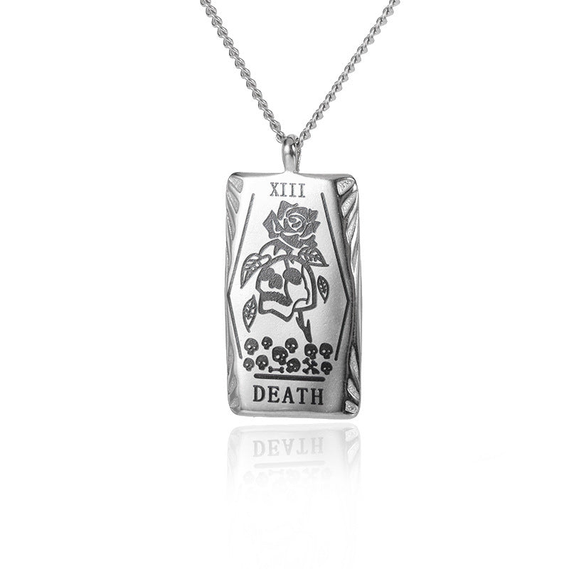 New Personalized Simple Stainless Steel Square Card Necklace 1c9a2b47 007a 4c75 81c3 c4b6017e97c8