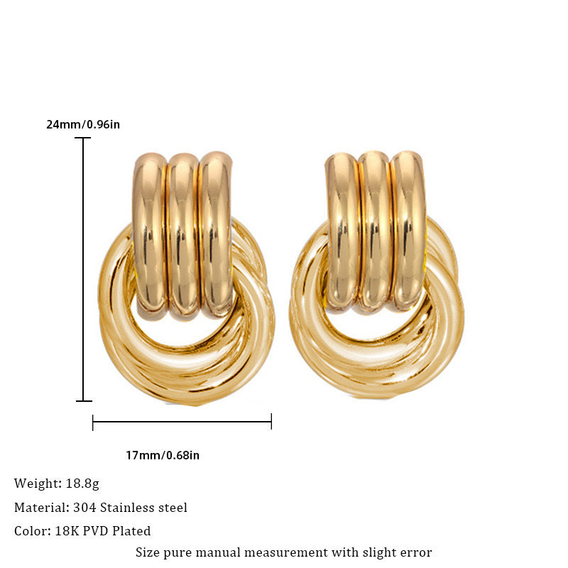 European And American High-grade Exaggerating Heart-shapaed Necklace Fashion Minority Design Stainless Steel Clavicle Chain 1