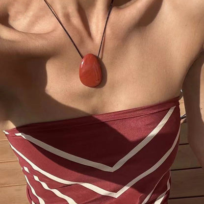 Personality Handmade Rope Irregular Stone Necklace 1cab46ae 0868 4d29 9fad 05168cf653b5