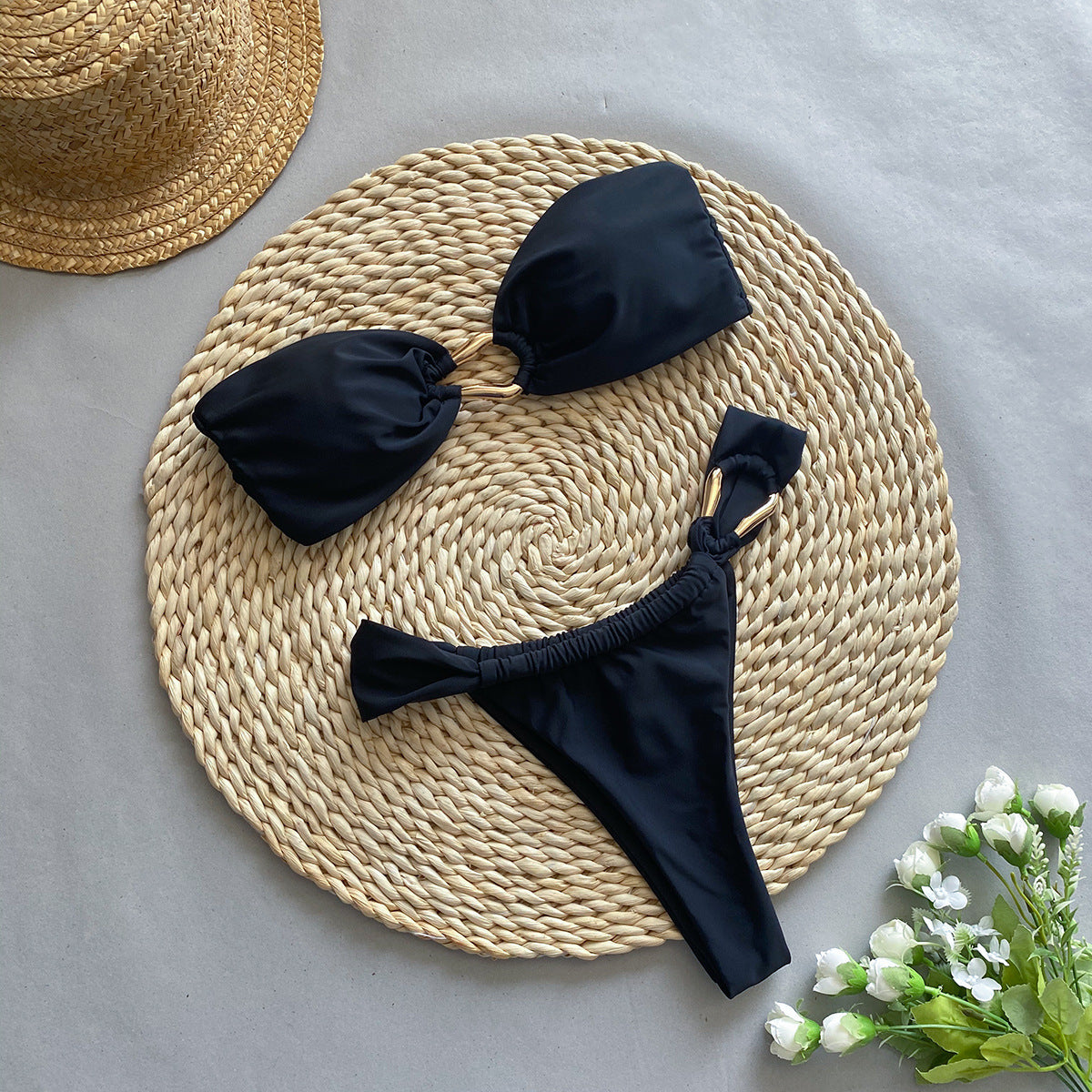 New Low Waist Sexy Bikini Solid Color Split Women's Swimsuit Swimming 1cb49fae 0450 4190 957f c25664154028