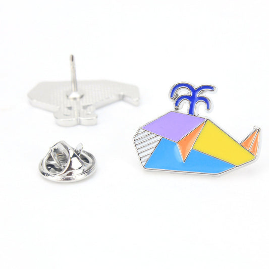 Cartoon Whale Tropical Fish Brooch Ornament Student Coat Hat Cute Brooch Collar Pin 1cc013a0 46d1 4069 8e75 d7374d256e33