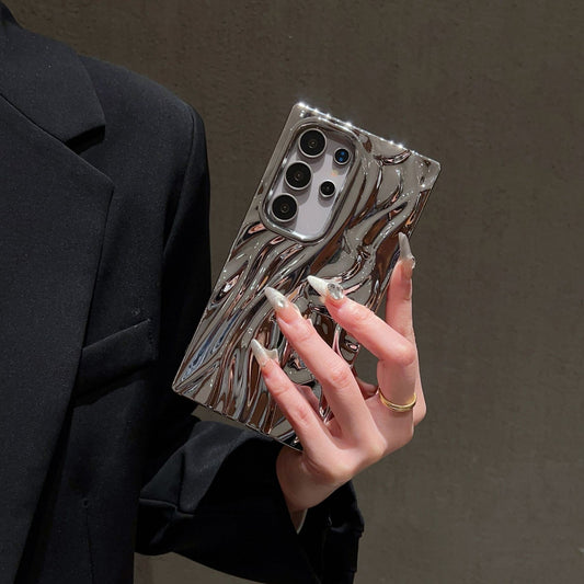 Three-dimensional Pleated Electroplating Phone Case - 图片 1