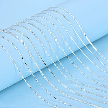 S925 Sterling Silver Necklace Box Chain Ingot 1cca9e64 8409 4c29 a4d7 8287152d6f90