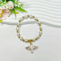 Rosary Bracelet Bronzing Acrylic Cross Bead Bracelet 1cd2027a 29c0 4c4e 96ea 364e4615521e