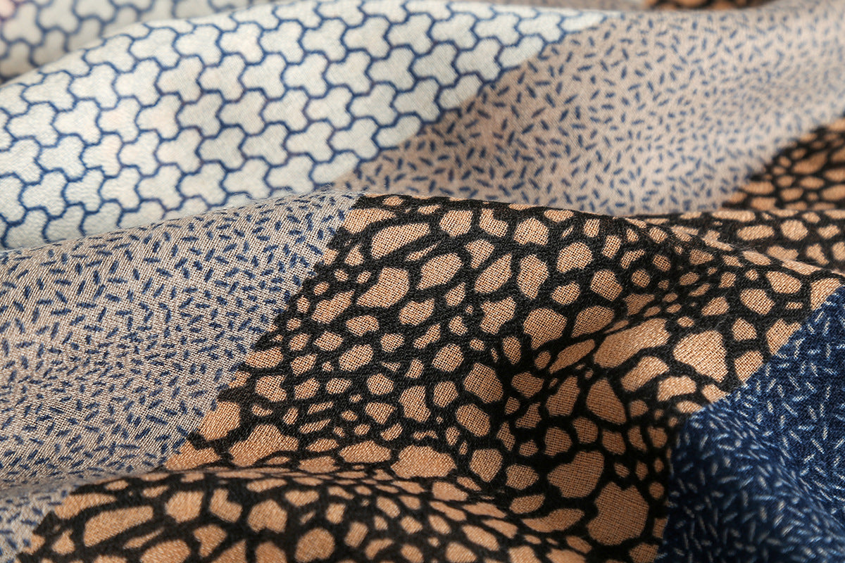New Leopard Print Cotton And Linen Feel Scarf Women's Winter All-matching Long Warm Shawl Dual-use Beach Towel 1cd23ae6 b9d9 