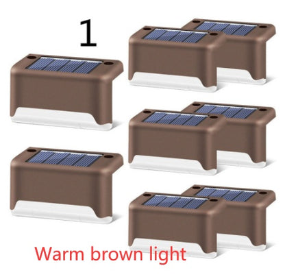 New Upgrade Waterproof LED Solar Fence Lamp Solar Deck Lights Solar Step Light Outdoor For Patio Stairs Garden Pathway Step Y