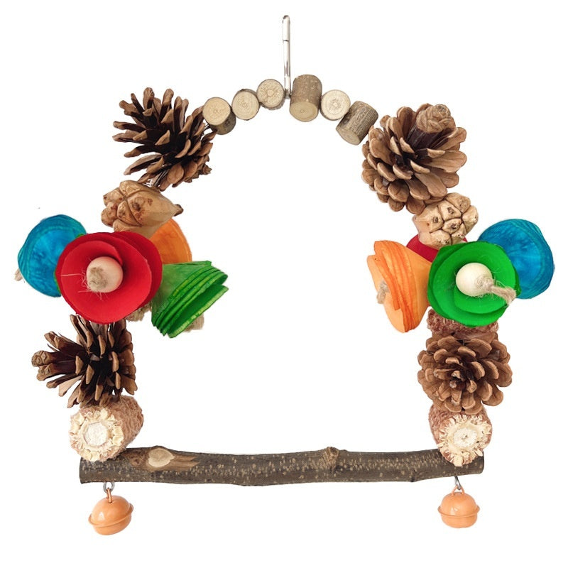 Parrot Swing Pine Nut Grinding Mouth Grinding Claw Log Bird Stand Rod Color Decoration 1cf82f92 5551 4e2c 8998 e5ccc873541d