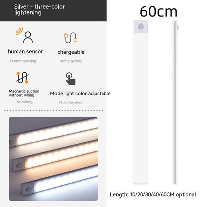 Smart Infrared Sensor Lamp Wireless Magnetic Long Cabinet Light With Rechargeable Hallway Wardrobe 1d1330f1 5914 4a83 a9db 29