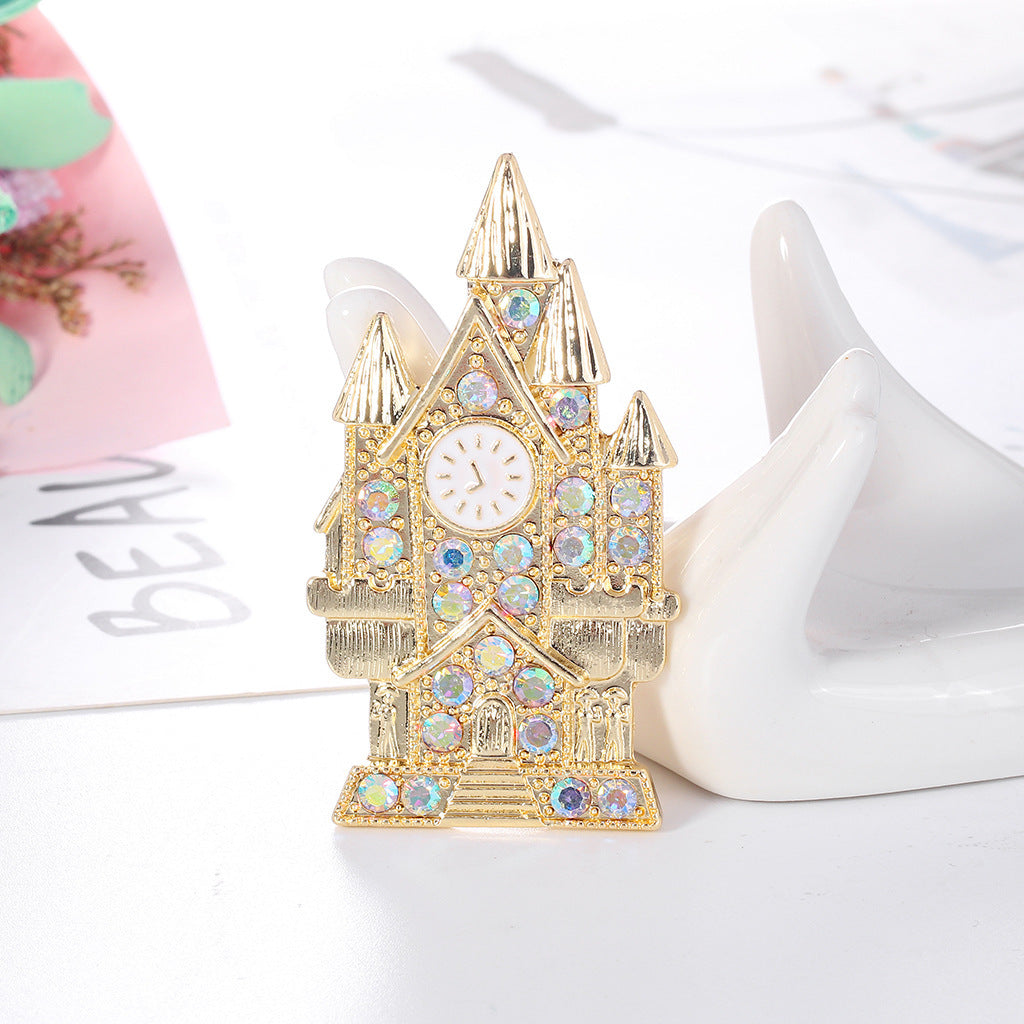 Fashion Creative Castle Alloy Diamond Brooch 1d1c6623 ca5d 43c5 9ab1 3bebb26509fd