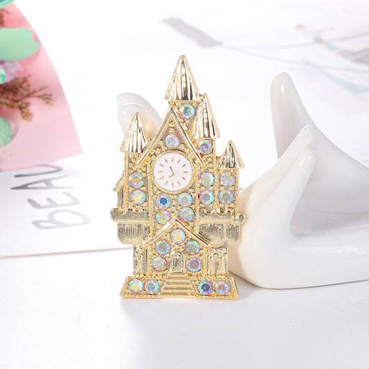 Fashion Creative Castle Alloy Diamond Brooch 1d1c6623 ca5d 43c5 9ab1 3bebb26509fd