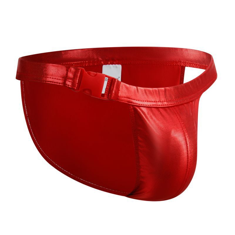 Metal Texture Laser Imitation Leather Men's Shorts 1d2d1eb3 6be0 4be9 8602 72381cfec693