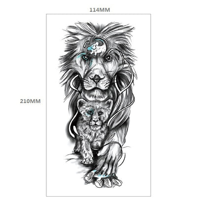 Animal Pattern Tiger Lion Half Arm Water Transfer Imitation Tattoo 1d35f352 1c73 46e4 9606 97ebf3ba802e