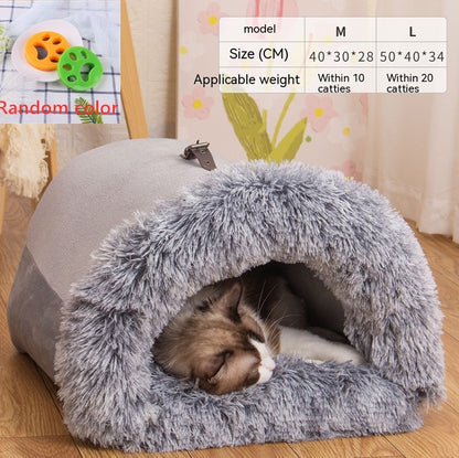 New Splice Portable Pet Nest Portable Autumn And Winter Warm Dog Nest Moisture-proof Long Fur Cat Nest Cross Border Pet Nest 