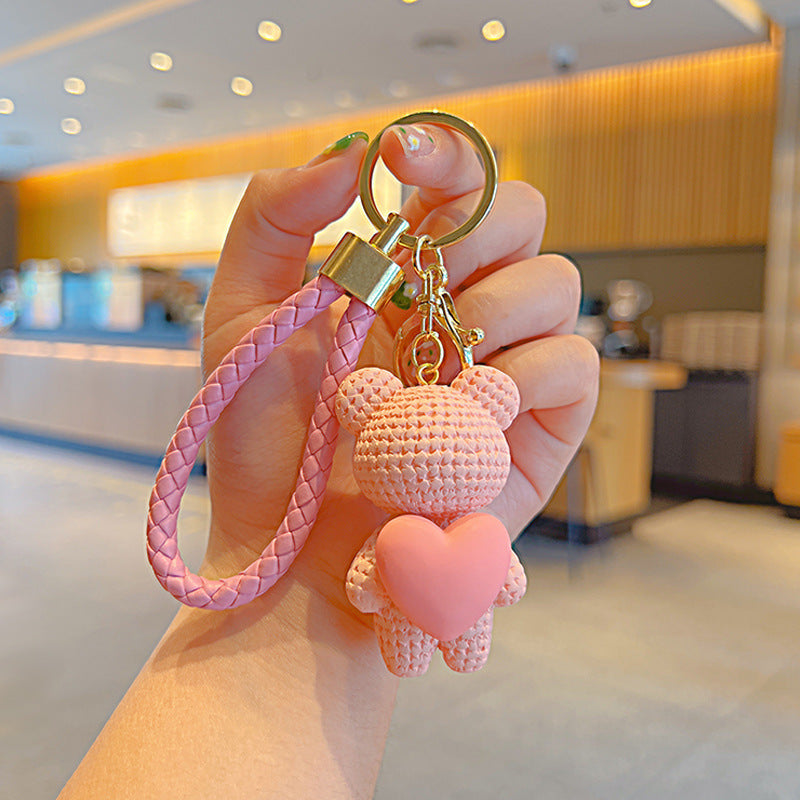 Cartoon Love Heart Little Bear Doll Keychain Internet Celebrity Cute Pendant 1d80ccd2 6211 4b77 a537 40dac48e9161