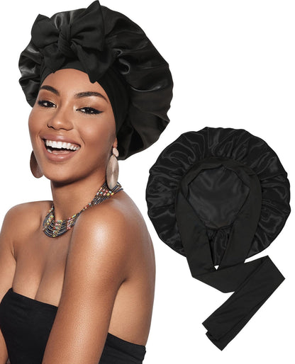 Double-layer Ribbon Round Cap Bow Hair Care Wide-brimmed Hat 1dbf1511 e17e 4a93 aae4 fa6f57cd83ea