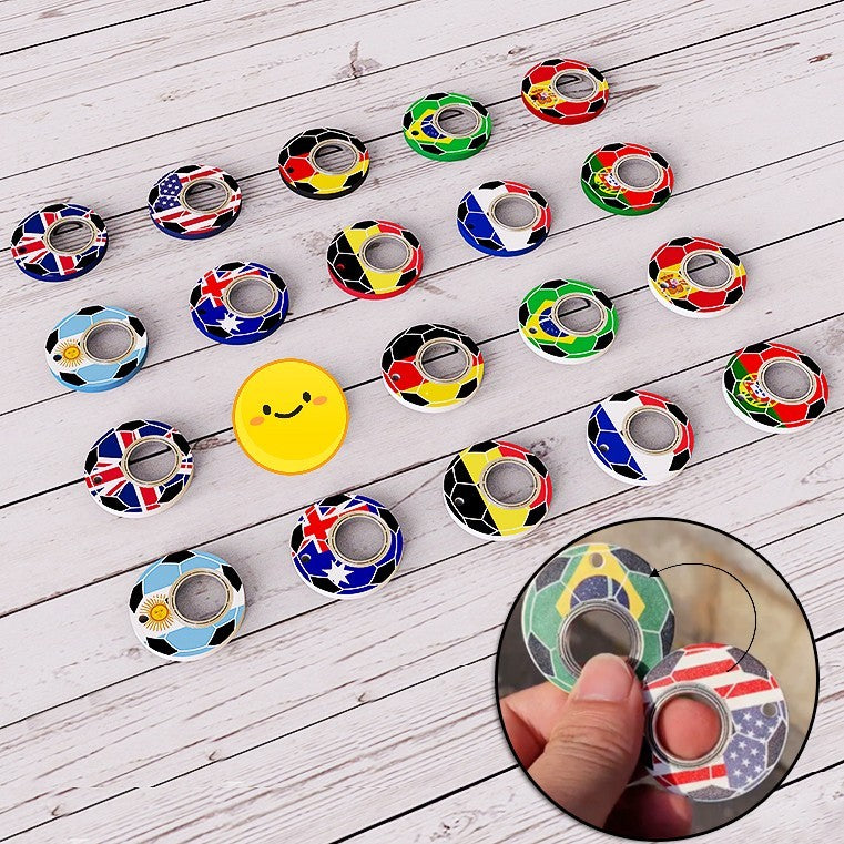 Creative Football World Cup Fidget Spinner Toy Keychain Hand Spinner Anti-Anxiety Toy Relieves Stress Finger Spinner Keychain