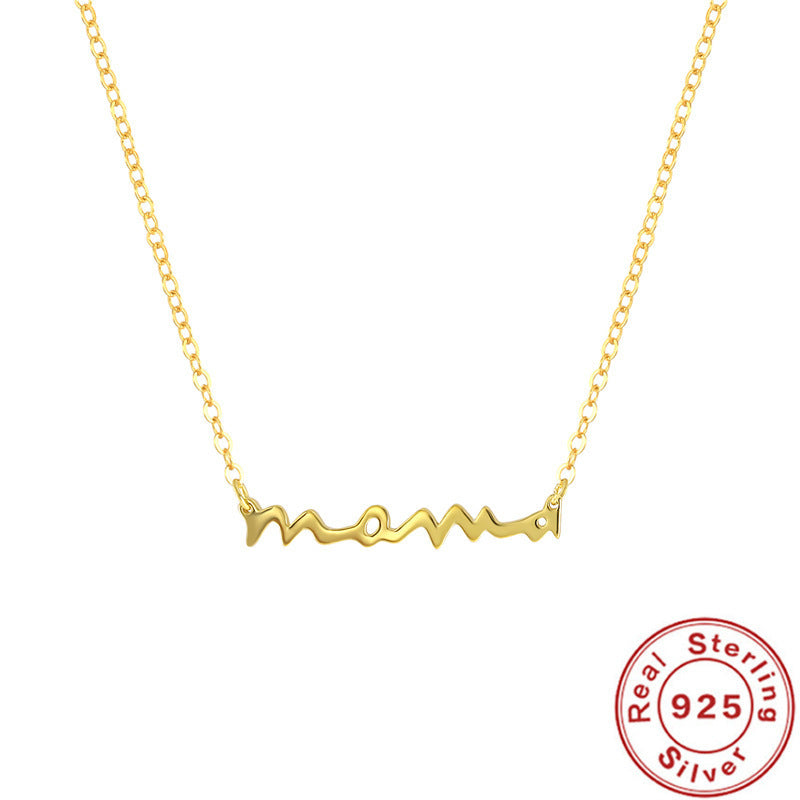 S925 Sterling Silver Letter Necklace 1ddcf82c eb49 49c3 b6ad 73326e340ccd