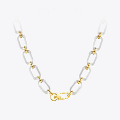 Personalized Simple Transparent Acrylic Metal Square Buckle Necklace 1dde6dd0 0bc1 4a1e bbd2 4b55ab984333