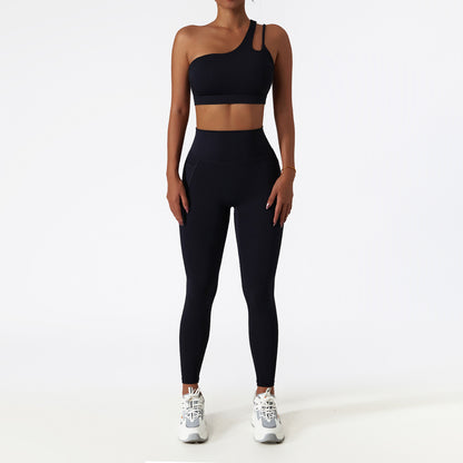 Quick-drying Tight Yoga Clothing Women's Pocket Running Sports Suit 1de1f47f 815d 42e1 b494 8bb588a8c7ee