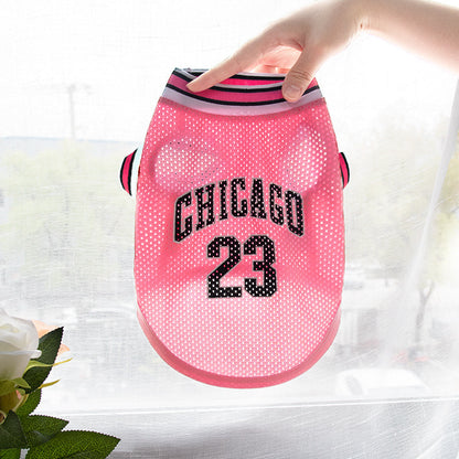 Pet Clothes Basketball Vest Large Mesh Summer Dog Clothes 1e0301fe befe 430c a354 6486970e18f2