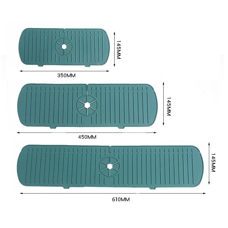 Silicone Draining Pad Wash Basin Kitchen Faucet Splash-proof Mat Multifunctional Sink Draining Table Splash-proof Water Artif