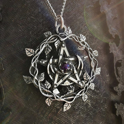 Dark Gothic Punk Vintage Magic Array Pendant Gem Necklace 1e182f11 f48a 41ef a906 270c2a3bf58c