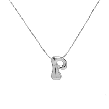 Brass Glossy Balloon English Letter Pendant Necklace 1e30f04d d3d8 4724 a7bd 5c2a8c4ea3cc