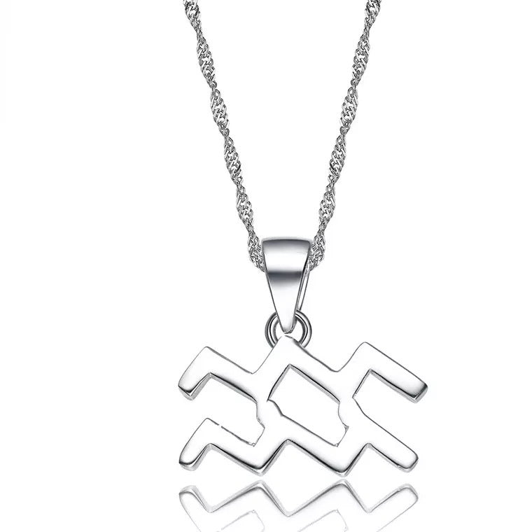 S925 Sterling Silver Twelve Constellation Pendant Fashion Simple 1e31bf6e 1790 4972 bdca 6c6d9f686941