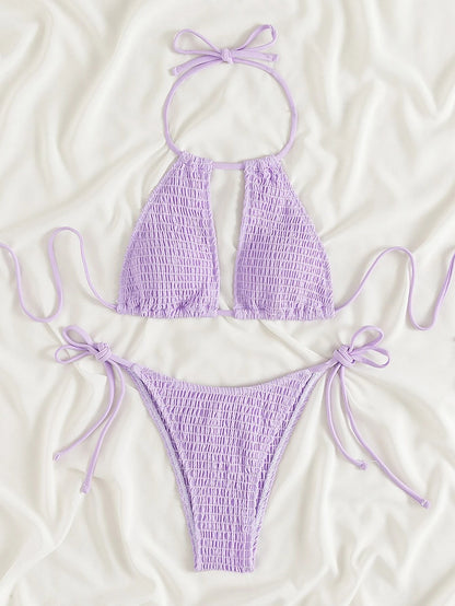 Women's Split Beach Swimsuit Bikini Two-piece Set 1e38530c 497e 42c6 b534 e206fd3b31db