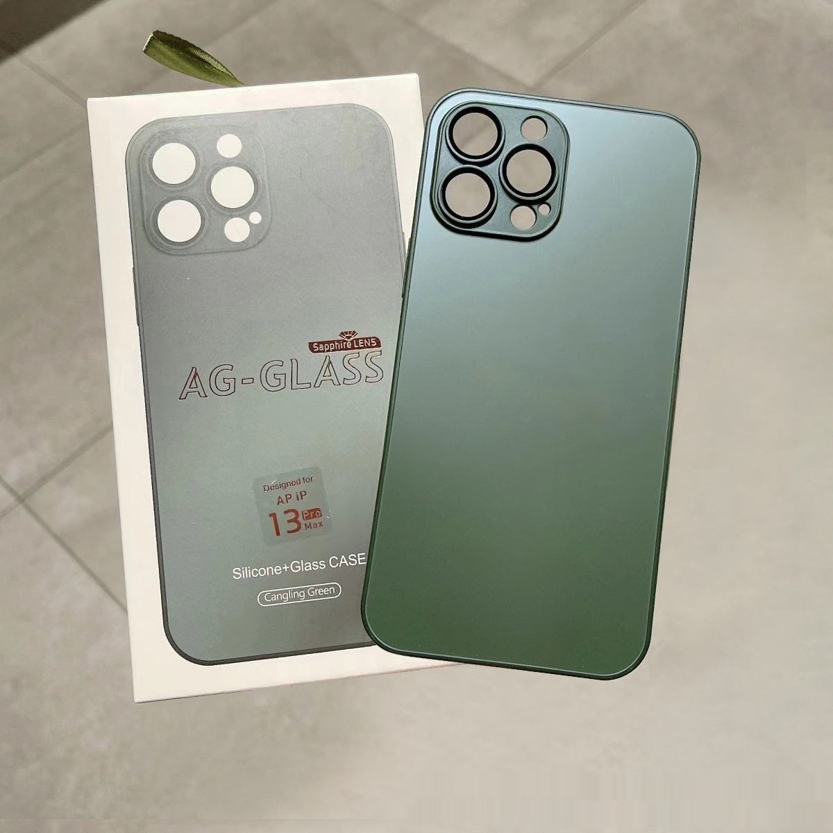 Frosted Glass Primary Color Comes With Lens Protector Phone Case - 图片 4