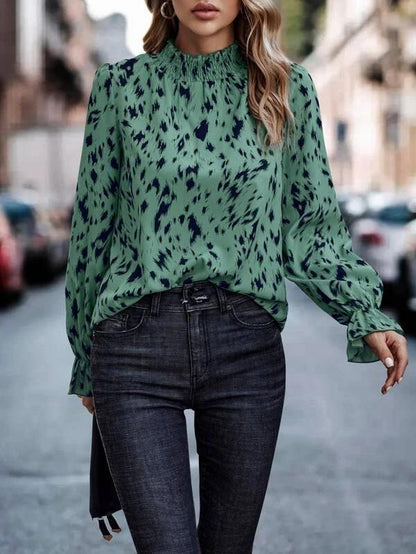 Women's Fashionable Elegant Polyester Pullover Long Sleeve Half Turtleneck Shirt 1e3afb82 f4d8 4df0 be18 080d5ef61c8c