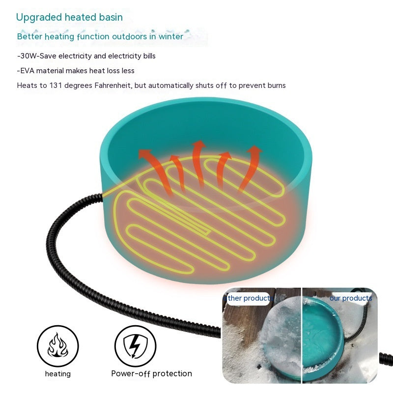 L Pet Heating Bowl Pet Tableware Anti-fall Non-slip Constant 1e4090b2 1bd7 464b bd40 4a2641b25f54