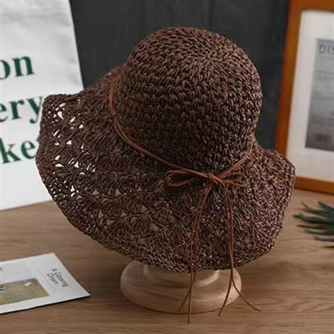Fashionable Handmade Crochet Straw Hat 1e551c15 58ff 4b05 a0cc 96f92c5676b9