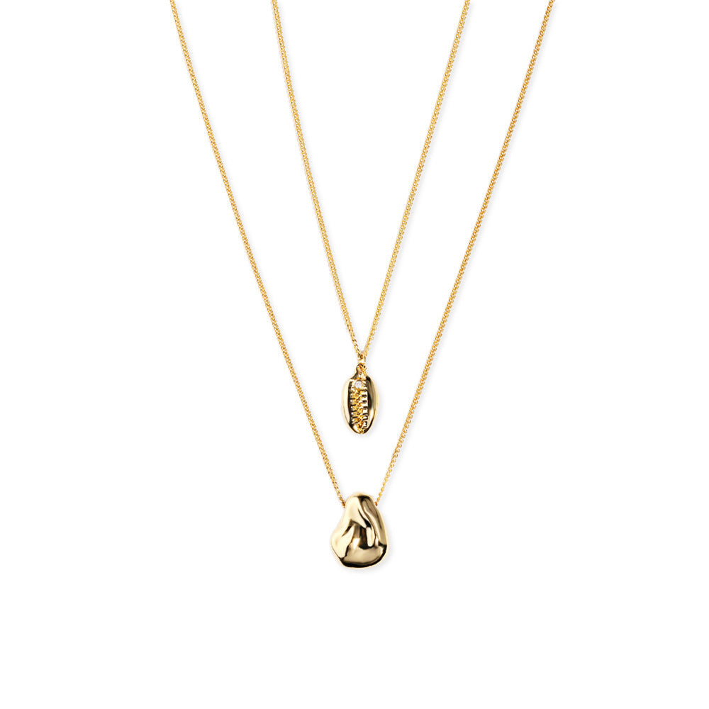 Temperament Fashion Double Layered Pearl Shell Pendant Clavicle Chain Female 1e5c7bbf cb6e 46cf 9c01 0dcc54e9e753