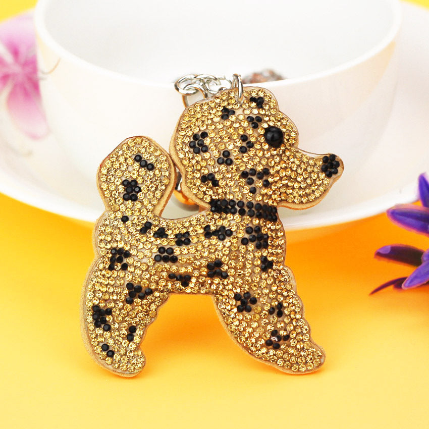 Women's Fashion Flannel Tassel Two-tone Dog Keychain 1e86ed80 11de 4902 9e75 a14a43ec8ed8