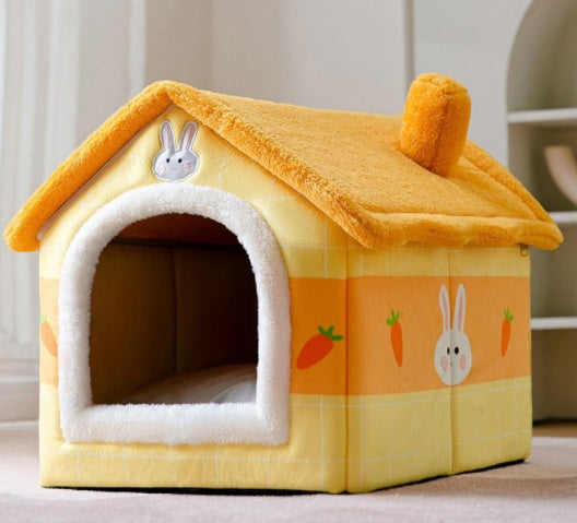 Foldable Dog House Pet Cat Bed Winter Dog Villa Sleep Kennel Removable Nest Warm Enclosed Cave Sofa Pets Supplies 1ea49329 d5