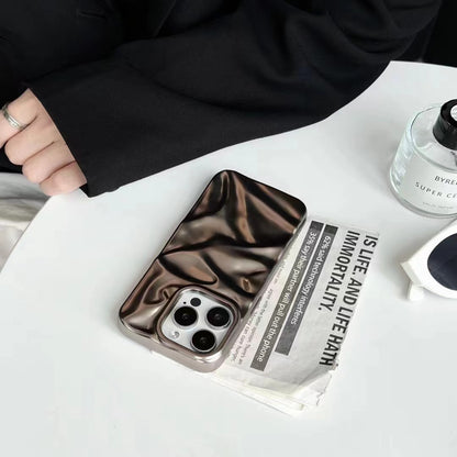Matte Plating Solid Color Phone Case Water Ripple - 图片 2