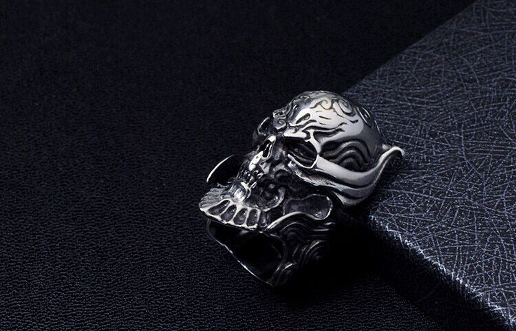 Men's Titanium Steel Polished 316L Stainless Steel Pirate Iconic Ring 1eb5f448 a3c3 4f1a 974c 24bb307c69b9