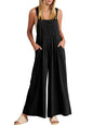 Women's Solid Color Loose Casual Cotton And Linen Suspender Jumpsuit 1eb8a971 8417 478c 9d1d d7d6da030484
