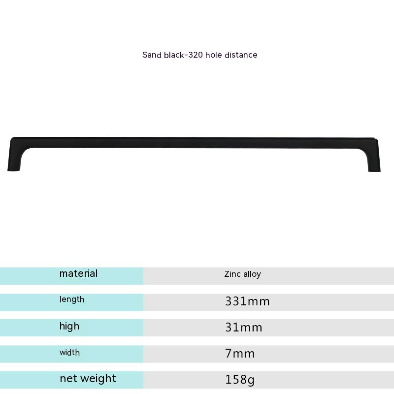 Nordic Cabinet Door Handle Modern Minimalist Black Gray Wardrobe Zinc Alloy Handle Kitchen Cabinet 1ed0cc51 42f4 4738 8099 bb