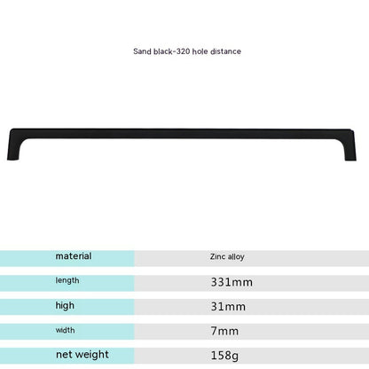 Nordic Cabinet Door Handle Modern Minimalist Black Gray Wardrobe Zinc Alloy Handle Kitchen Cabinet 1ed0cc51 42f4 4738 8099 bb