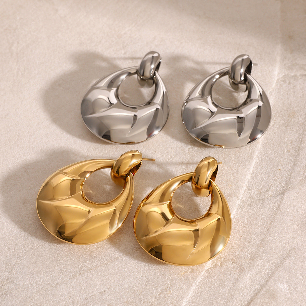 Stainless Steel Exaggerated Titanium Earrings